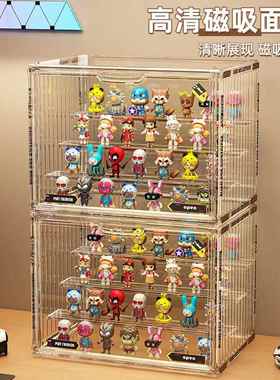 盲盒收展示泡泡玛特popart集纳装箱透明亚克898-B力高级m架手办展