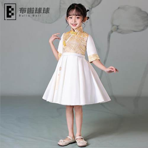 高档儿赛装童合唱团表演演服小学生中式男女诗歌朗诵比服装表服装