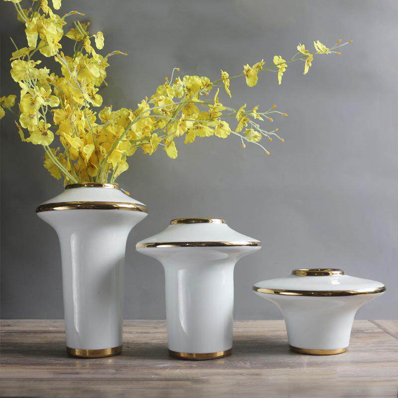 现代简约花瓶摆件客厅插花北欧家居装饰品陶瓷创意干花电视柜