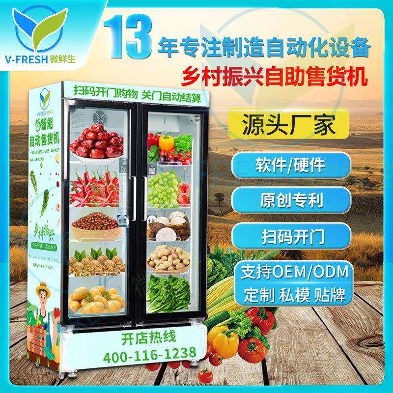 自动售货机智能AI视觉柜乡村振兴小区蔬菜食品保鲜冷藏柜WX-H17