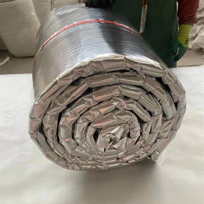硅酸铝针刺毯铝箔包裹型防排烟保温阻火1小时2小时硅酸铝阻火棉