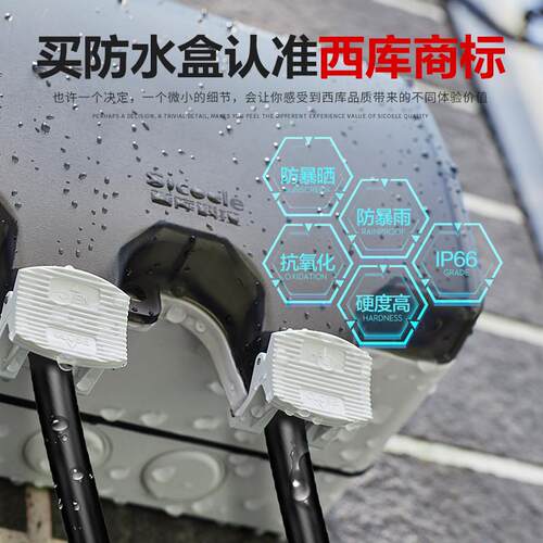 导遥轨式防水插座两位户室外防电雨外开关电源保护远程控表