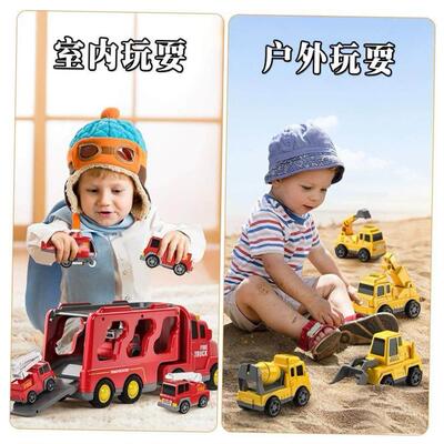 TEMI Diecast Carrier Truck Toys Cars Engineering Vehicles