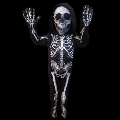 Halloween scary skeleton jumpsuit children