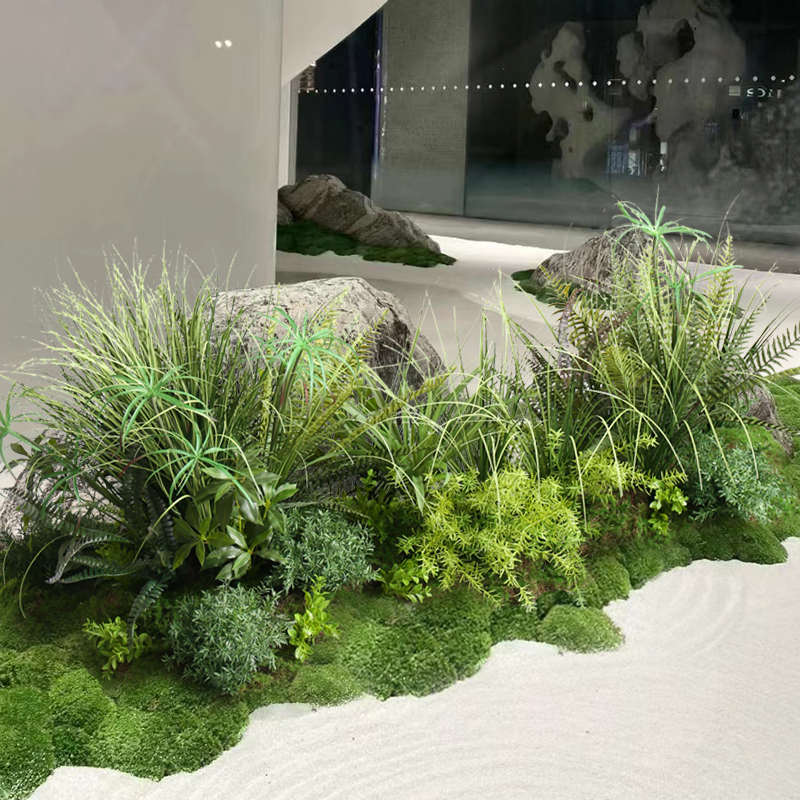 野花仿真青苔草丛造景室内植物软装花艺橱窗庭院水池野草景假绿植