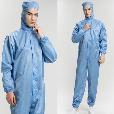 连体无尘服防静电连体服防尘服网格喷漆服洁净工作服实验室防护服