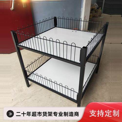 超市促销台展示架商场货柜便利店甩货堆头特价车简易双层