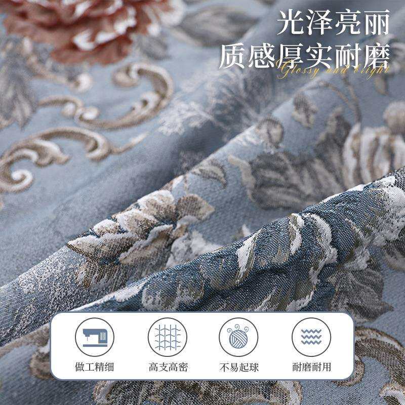 欧式沙发靠垫抱枕套靠枕客厅大号卧室床头靠背长方形含芯蓝色套子