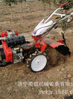 手扶直连自走陵四州驱型耕地机HZJ贵地丘种植四驱耕地山机开沟培