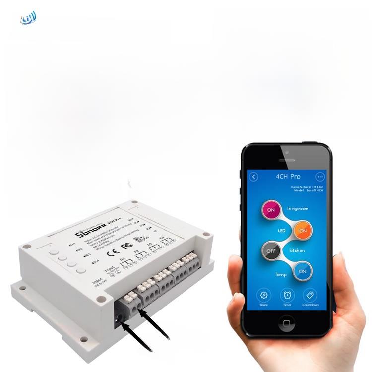 易微联Sonoff 4ch pro R3智能家居4路wifi远程遥控定时点动开关