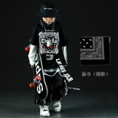 嘻哈演出服套走装 正品 街舞儿童服男童长袖 潮炸演街架子鼓秀表服两