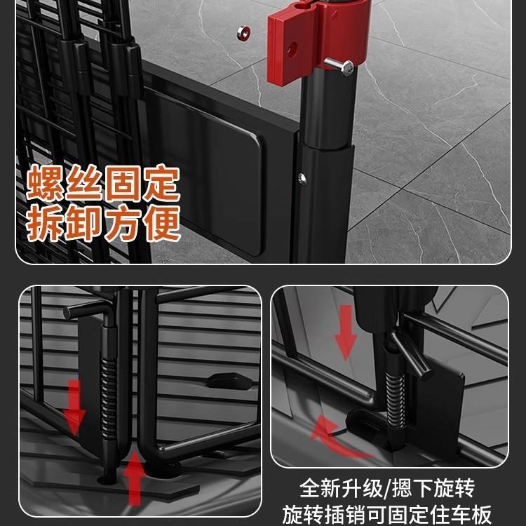 平板小推车带围栏拉货拖车可折叠加厚搬运车取快递小拉车手拉板车