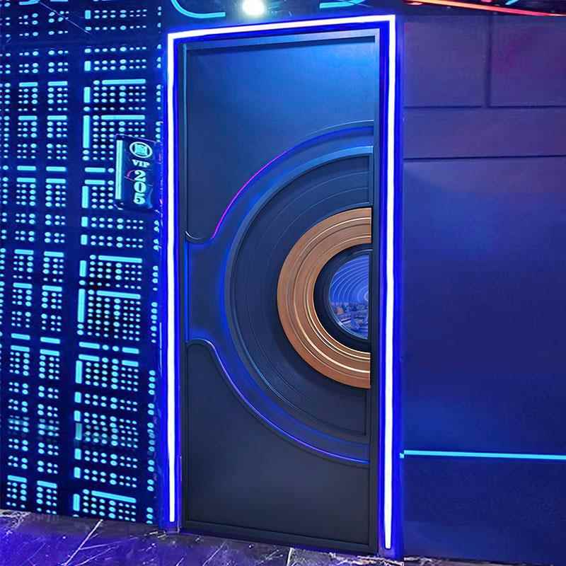 KTV酒吧夜场台球足浴定制不锈钢隔音防火包房发光专用门化妆室