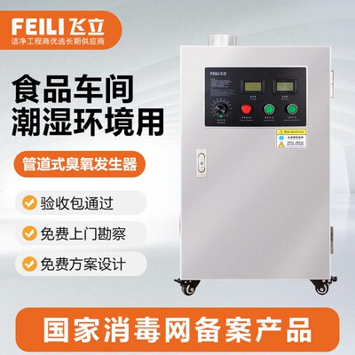 飞立管道式臭氧消毒机贴牌定制食品车间空气杀菌外置式臭氧发生器
