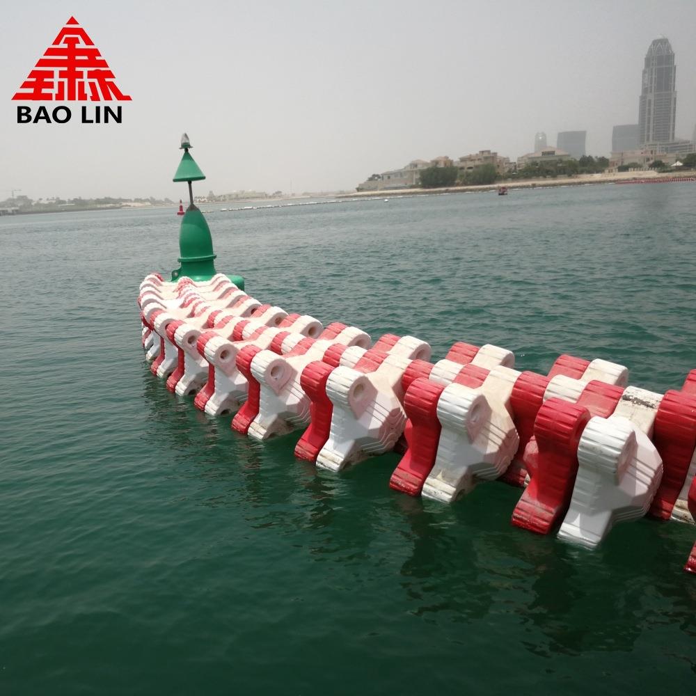 工厂直销PE塑料防浪堤码头拦污隔离海浪浮动垃圾专用带障屏防浪堤