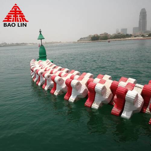 工厂直销PE塑料防浪堤码头拦污隔离海浪浮动垃圾专用带障屏防浪堤