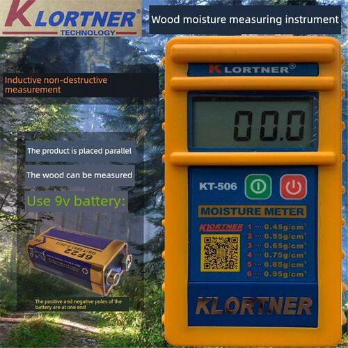 KLORTNER品牌KT-506感应式木材家具地板水分仪木材测水仪测湿仪