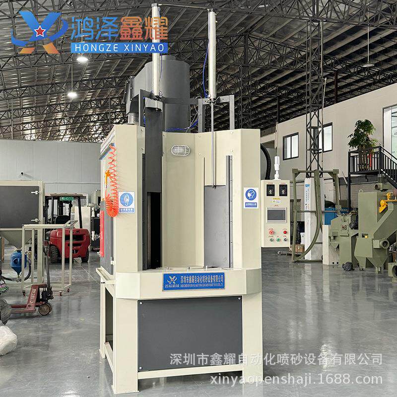 转盘喷砂机大型圆柱体旋转式自动转盘喷砂机翻新除锈除油漆打砂机
