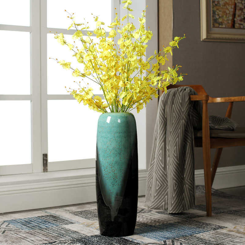 陶瓷落地大花瓶摆件客厅插花干花装饰新中式电视柜玄关家居饰品,家居饰品,花瓶,淘宝优惠券,粉丝福利购,淘宝优惠卷