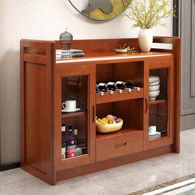 中水实木餐边柜式客厅餐厅家用酒柜一体茶柜碟碗柜OHL矮置柜厨房