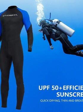 Men Diving Skin Clothes Long Sleeve Sunscreen Diving