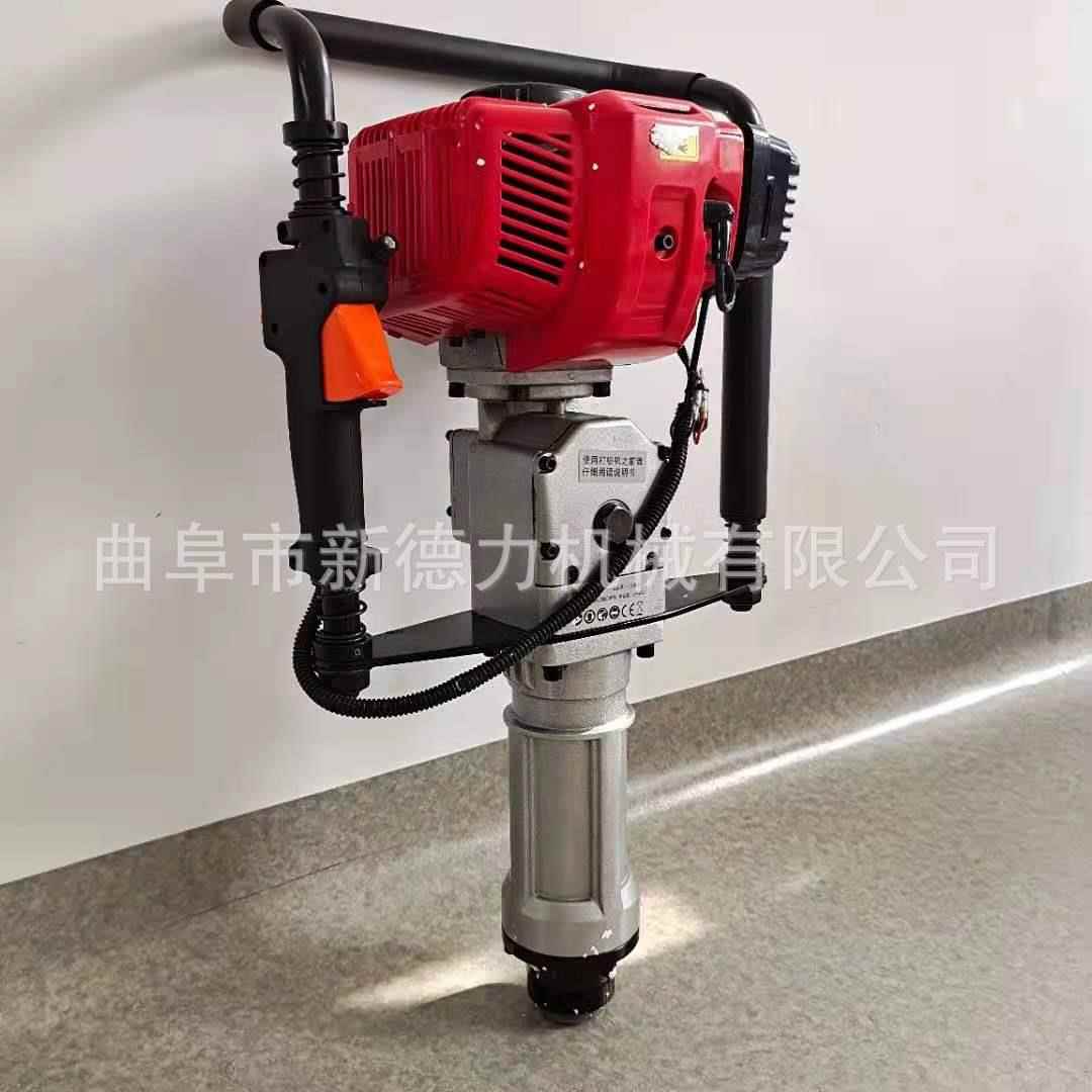 汽油动力2冲程手持植桩机 轻便小型冲击式8公分套筒打桩机