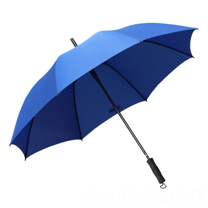 新款雨伞定制LOGO长做柄广告印伞定8骨双股伞架直径1.2米双人红伞