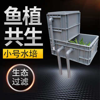 鱼缸过滤器 观赏鱼金鱼乌龟周转箱过滤盒 水培滴流过滤  小号