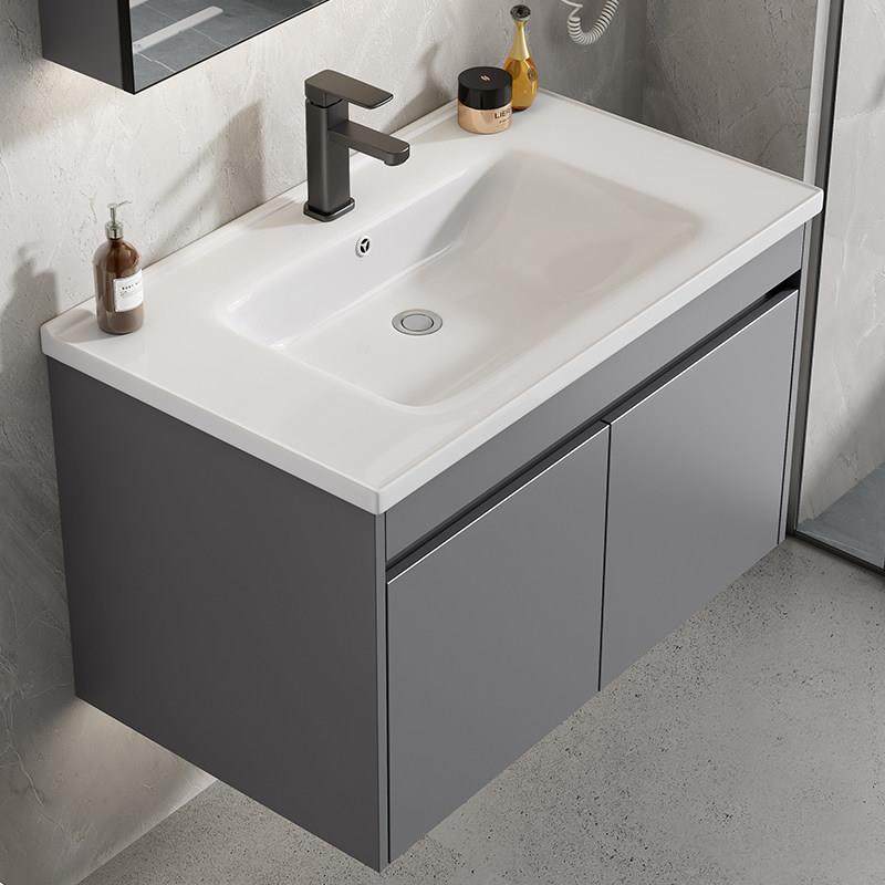 简约挂墙式洗手盆柜组合太空铝浴室柜卫生间洗手盆陶瓷一体洗脸盆,家装主材,挂墙式洗脸盆,淘宝优惠券,粉丝福利购,淘宝优惠卷
