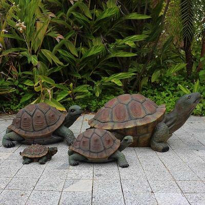 仿真乌龟雕塑池塘水户池外庭乌龟装饰花件园摆院动物模型仿真动物