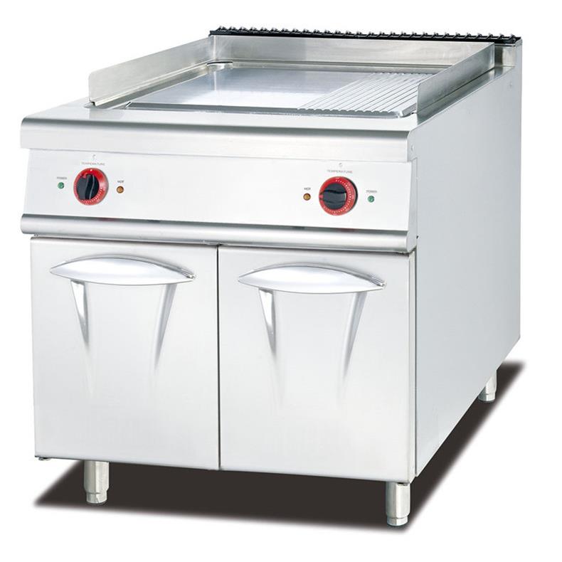 热卖EG-886C立式半坑半平电扒炉连柜座大型工程商用电热组合扒炉