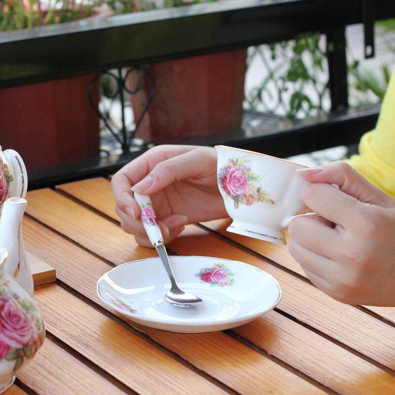 欧式花草茶具套装陶瓷耐热花茶壶加热底座煮水果酒精炉蜡烛炉送蜡