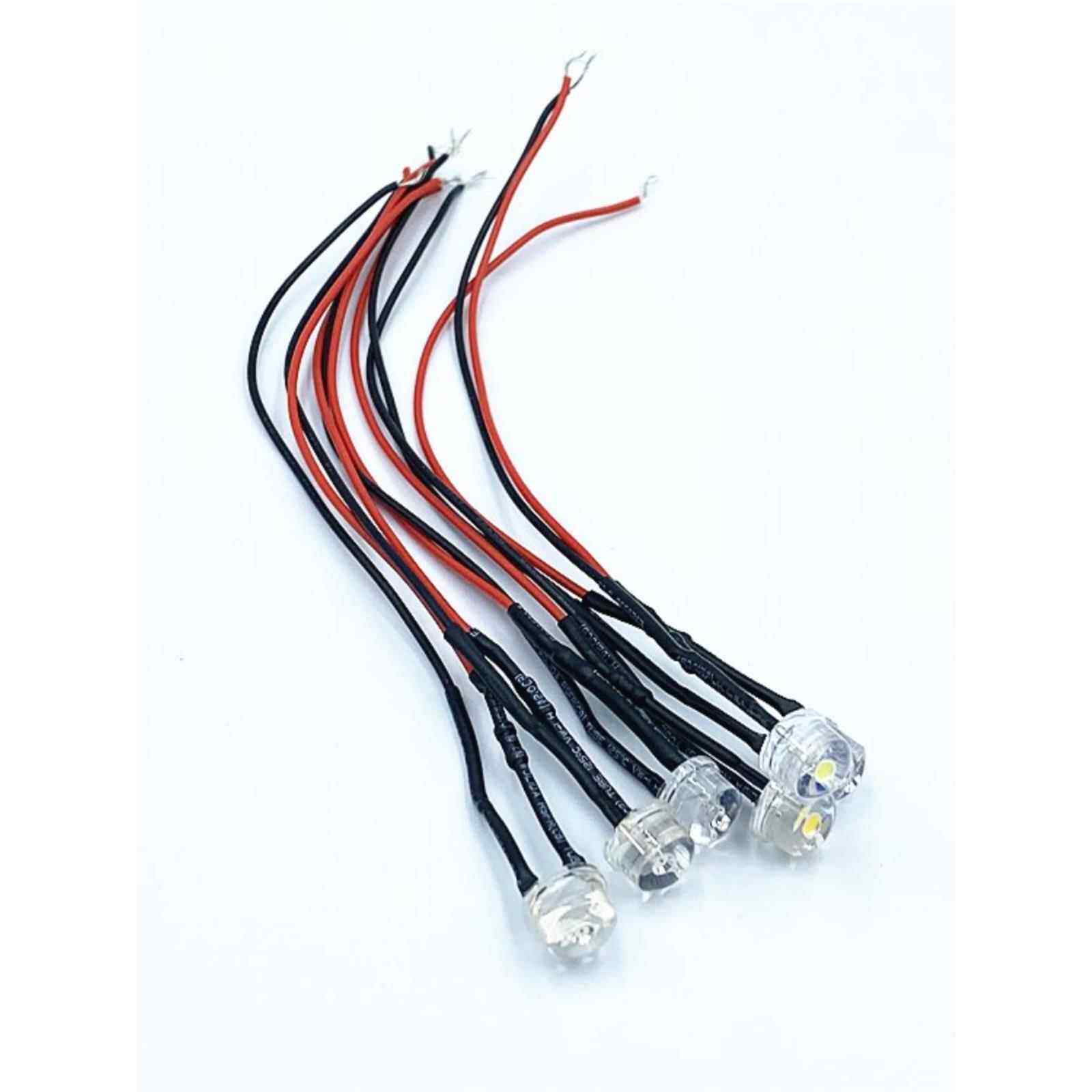 8mm草帽0.5W带丝灯珠超亮Led3V5V9V12V24V110V220V设备电源信号
