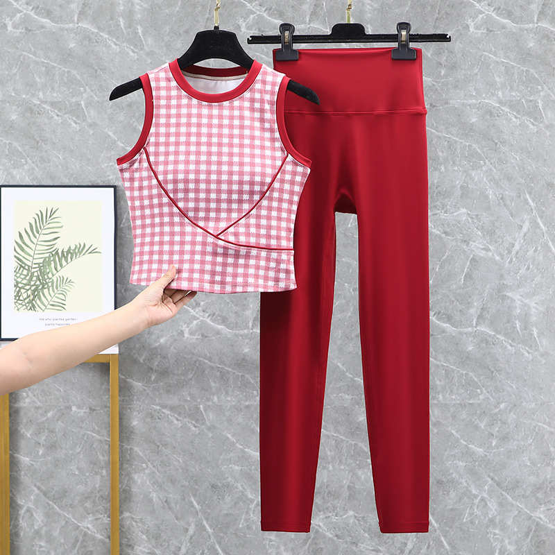 希音瑜伽服套装高级感三件套专业时尚2025新款普拉提运动速干健身