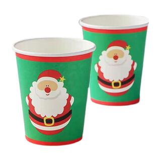 paper disposable Christmas tableware party plates cups 10pcs