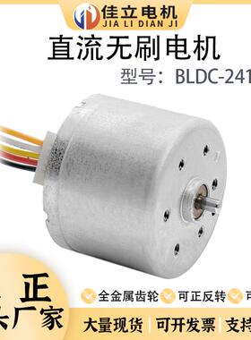 佳立BLDC2418微型直流无刷马达12V24V调速高速小马达大功率正反转