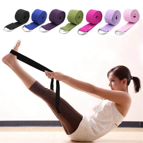 180cm Sport Yoga Strap Durable Cotton Exercise Straps Adjust