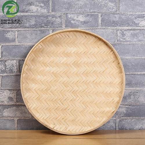 竹制品现货竹编簸箕编织筛子竹雕