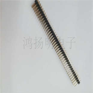 2针54 三排针铜2针 54mm. .3排间距直插针针全镀金40p排