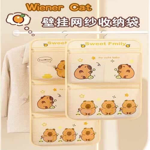 Underwear storage hanging bag for dormitory wardrobe or beds