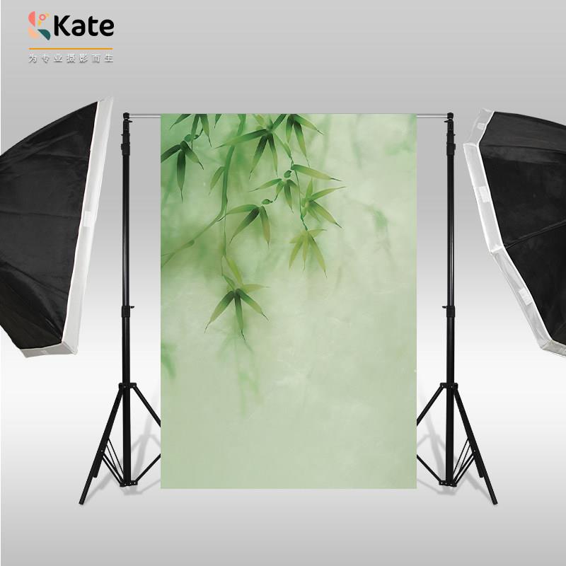 Kate摄影背景布新中式竹林朦胧感光影古装写真布景道具拍摄背景墙