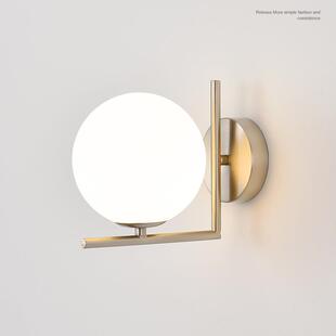 壁灯卧室床头灯包豪斯中古风客厅背景墙灯新款 楼梯过道走廊灯8809