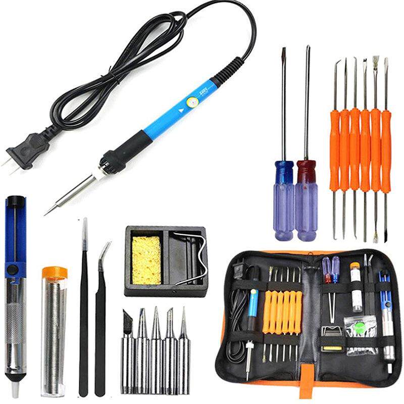 60W可调内热式烙铁工具包助焊工具螺丝刀镊子吸锡器锡丝110V 220V