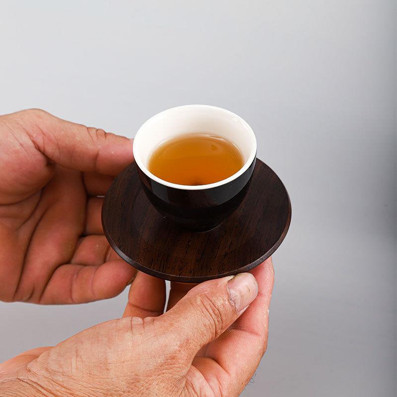 宝塔铜木茶杯垫组轻奢创意新中式实木茶垫隔热茶杯托木质杯垫茶道