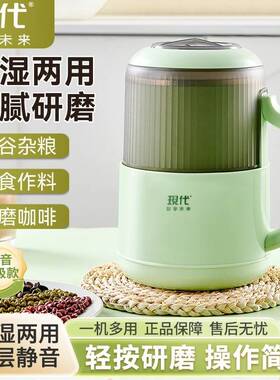 现代家用小型研磨打粉机干湿两用磨粉机五谷杂粮粉碎破壁料理咖啡