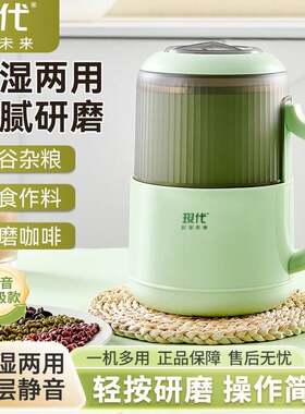 现代家用小型研磨打粉机干湿两用磨粉机五谷杂粮粉碎破壁料理咖啡