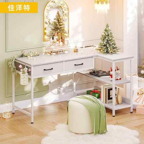 长条桌简易书桌电脑桌家用卧室学生学习桌长方形工作台双层小桌子