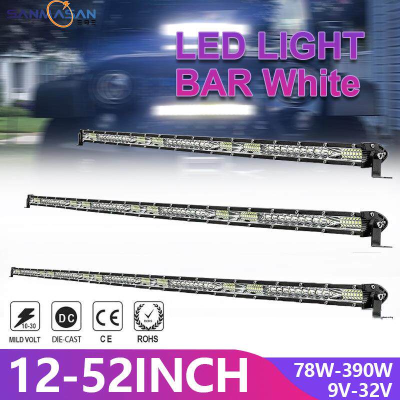 汽车LED超薄单排长条灯24V货车射灯12v越野车顶前杠中网改装灯