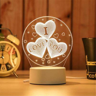 3d creative night light christmas birthday moon gift led夜灯