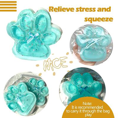 Handmade Taba Squishy Big Cat Paw Silicone Squeeze Toys for